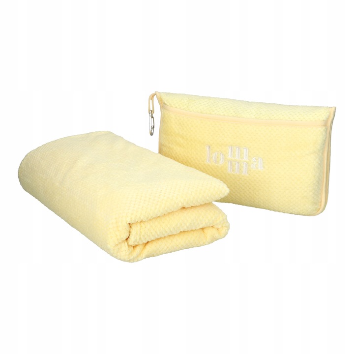 Koc podróżny 2w1 koc i poduszka w jednym do samolotu auta pociągu