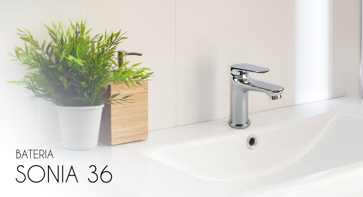 Bateria umywalkowa stojąca chrom srebrna łazienkowa kran do umywalki YOKA