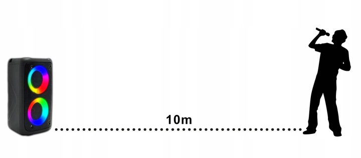 Głośnik Bluetooth Boombox Mobilny USB RADIO LED Bezprzewodowy Przenośny MP3