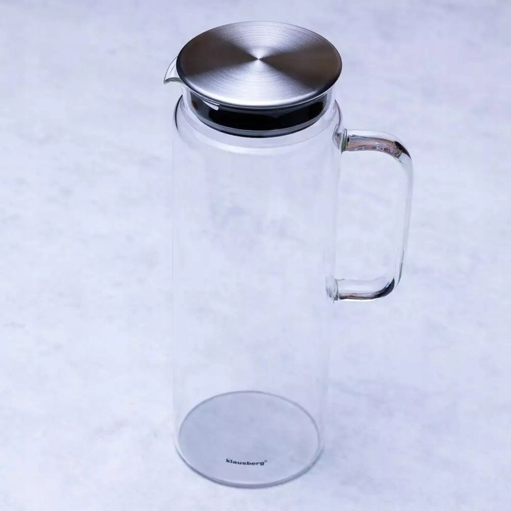 Dzbanek Szklany 1,5 L Pojemnik na WODĘ LEMONIADĘ herbatę MROŻONĄ sok Napoje