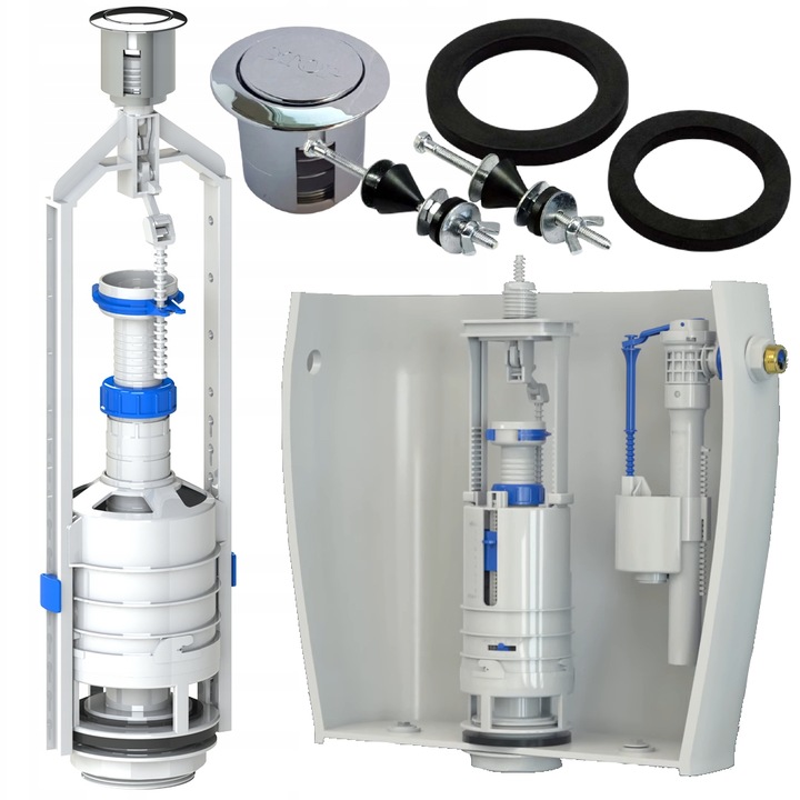 Zawór Spustowy do Spłuczki CERSANIT ROCA KOŁO Start + Zestaw Naprawczy WC