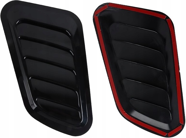 WLOTY POWIETRZA x2 NA MASKĘ ZDERZAK TUNING UNIWERSALNE CZARNE ATRAPA