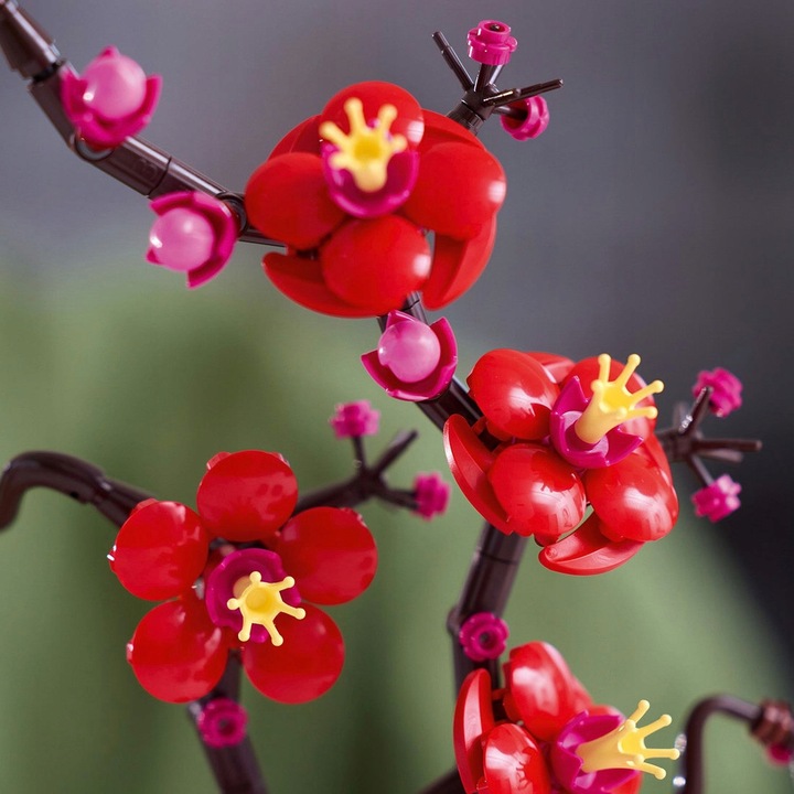 LEGO ICONS Kwiat Śliwy 10369 - Kwiaty dla Dziewczyny Klocki + Torba prezent