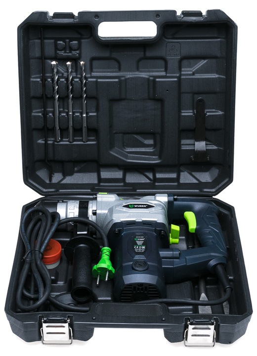 MŁOTOWIERTARKA MŁOT UDAROWY SDS+ WUBER 2100W WALIZKA ZESTAW