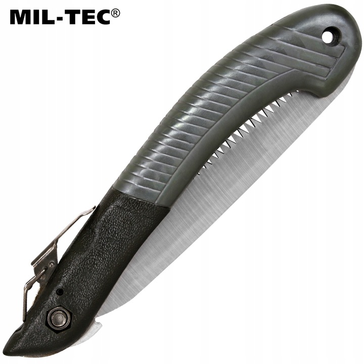 Piła ręczna składana turystyczna na biwak survival lekka Mil-Tec Olive