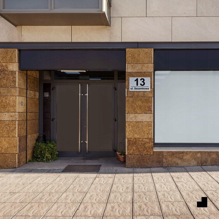 DUŻA NIERDZEWNA TABLICZKA ADRESOWA Z NUMEREM DOMU | numery na dom | 40x30cm