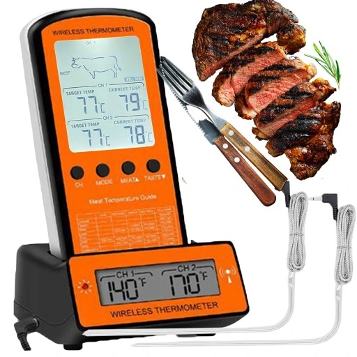 TERMOMETR DO WĘDZARNI MIĘS BEZPRZEWODOWY 2 SONDY