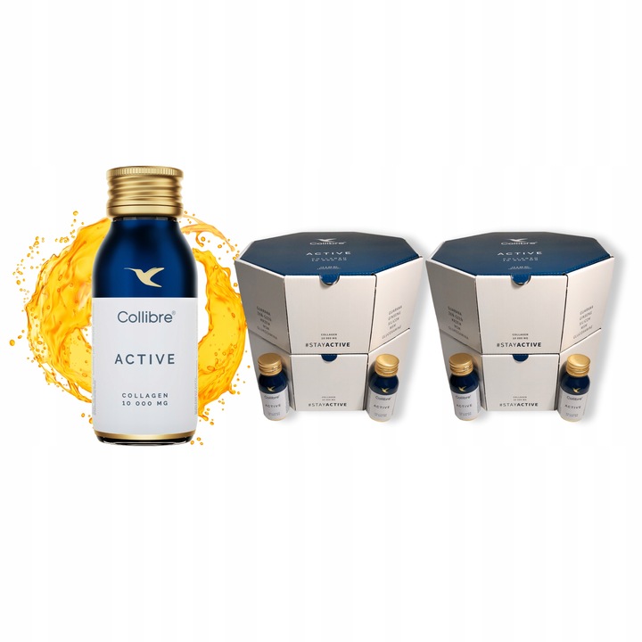 Kolagen naturalny 10000mg na stawy Collibre Active do picia 15szt po 60ml