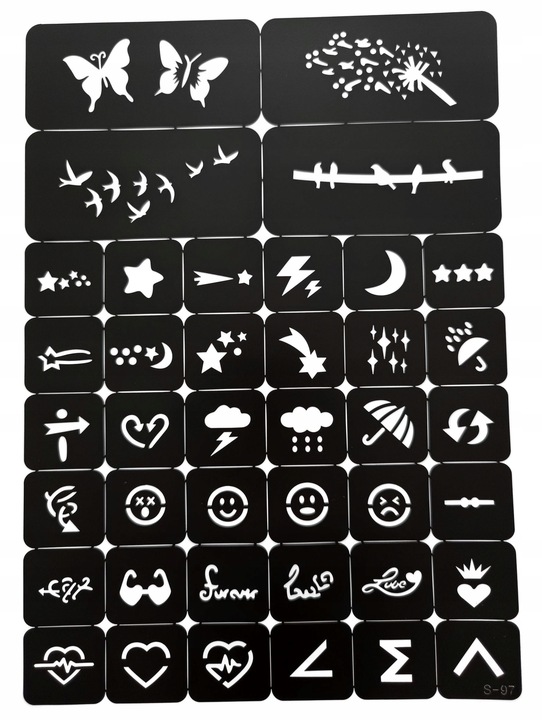 Tatuaże brokatowe SZABLONY 373 SZT KATALOG DLA DZIECI I DOROSŁYCH