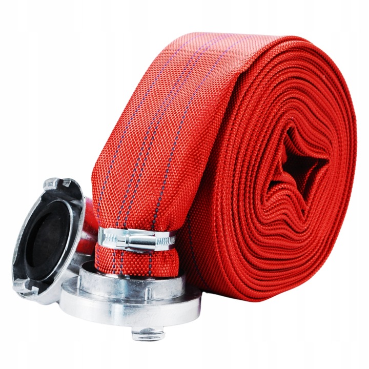 WĄŻ STRAŻACKI PARCIANY DO WODY SZAMBA 2" 52MM 30M Z SZYBKOZŁĄCZAMI DO POMPY