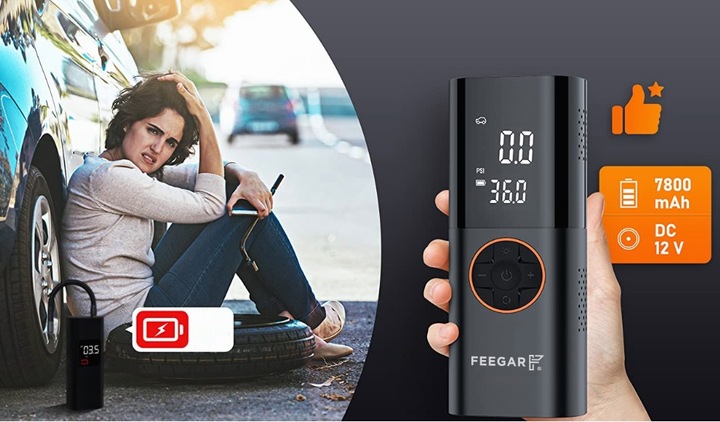 Feegar Pompka elektryczna Kompresor do auta 12V