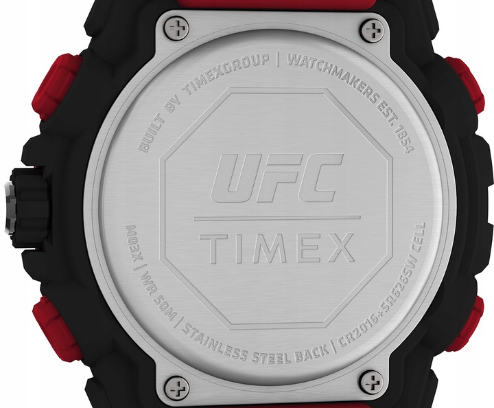 TIMEX UFC zegarek męski sportowy wodoszczelny WR50 stoper alarm data
