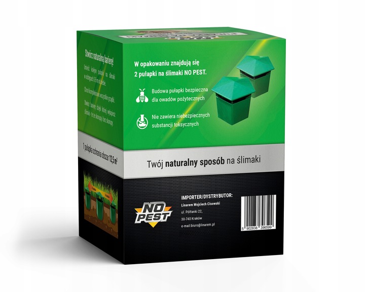 SKUTECZNA PUŁAPKA NA ŚLIMAKI PRZECIW ŚLIMAKOM SNAIL TRAP NO PEST (2 SZT)