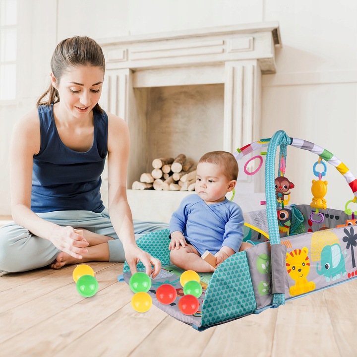 MATA EDUKACYJNA DLA NIEMOWLĄT INTERAKTYWNA 5W1 DUŻA DŻUNGLA