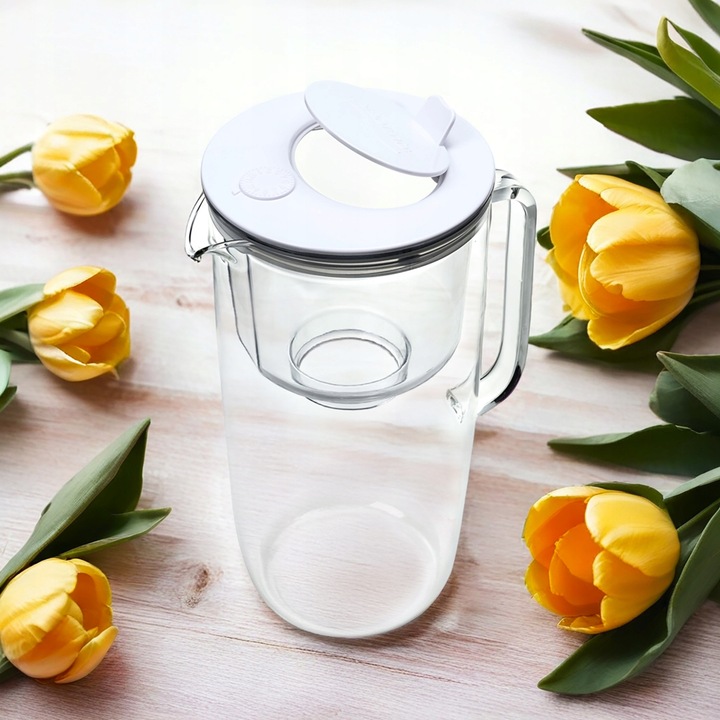 Szklany dzbanek filtrujący Sonata Biały + 6 wkładów UniX