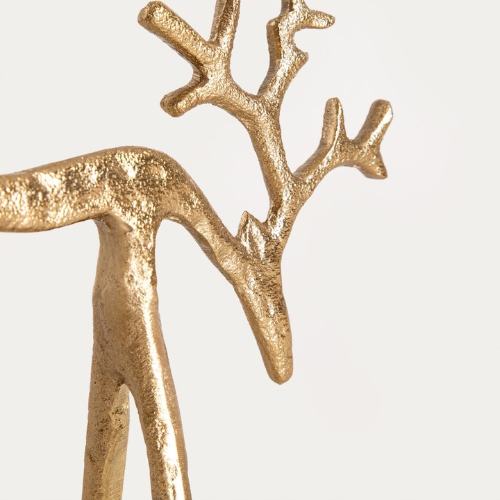 Renifer dekoracja ozdoba figurka świąteczna AGRI złoty 20x18cm HOMLA