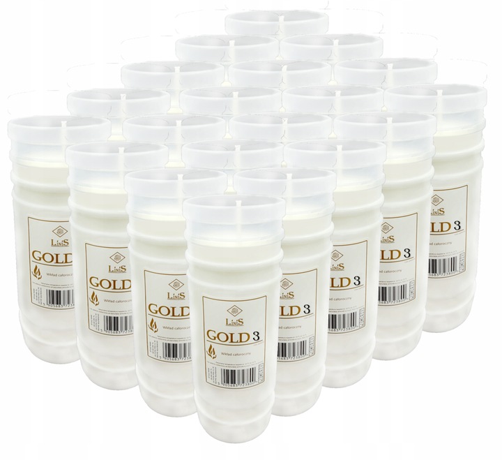 Rewelacyjne wkłady do zniczy z gwarancją czasu palenia Gold 3dni x 20szt.