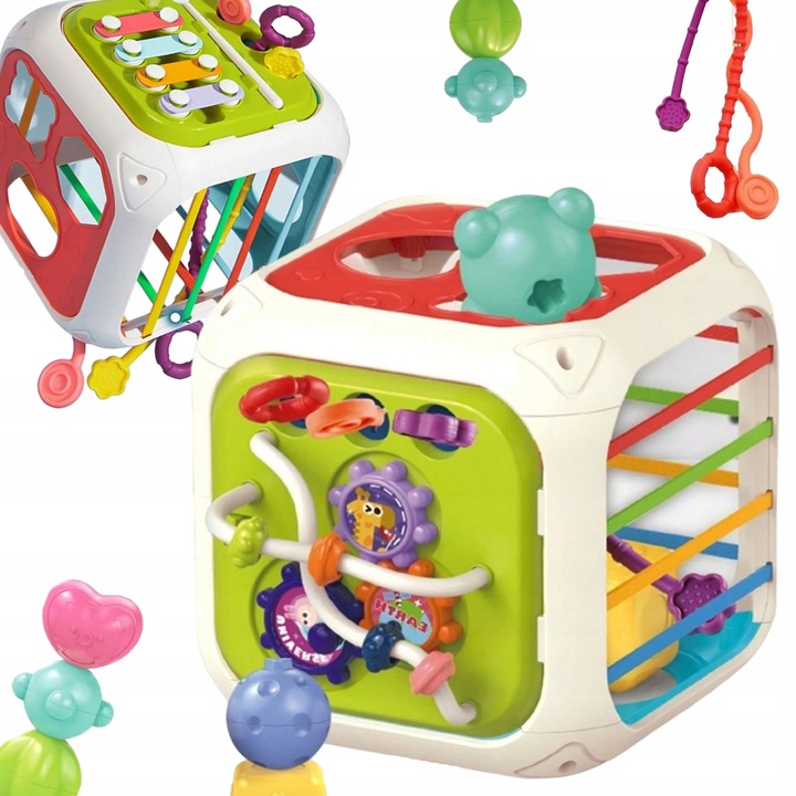 SENSORYCZNA EDUKACYJNA KOSTKA AKTYWNOŚCI DLA NIEMOWLĄT WOOPIE BABY