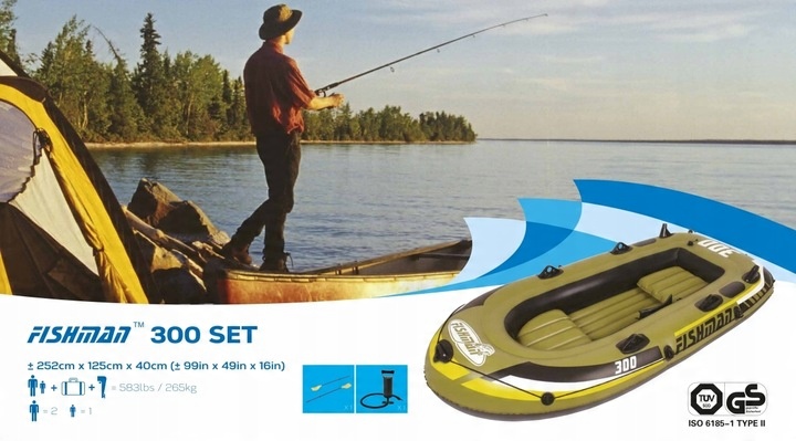 Ponton FISHMAN 300 +wiosła +pompka