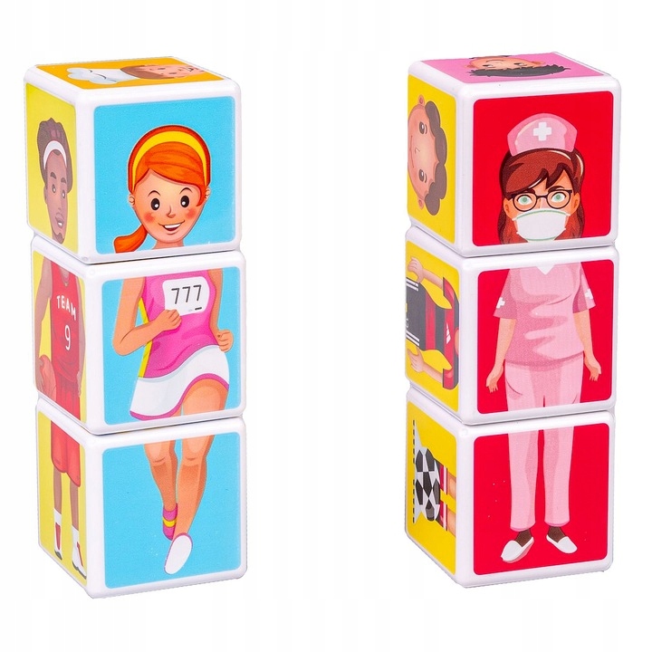 Zabawka dla dzieci SMILY PLAY Klocki Magnetyczne 12 Zawodów SP83465