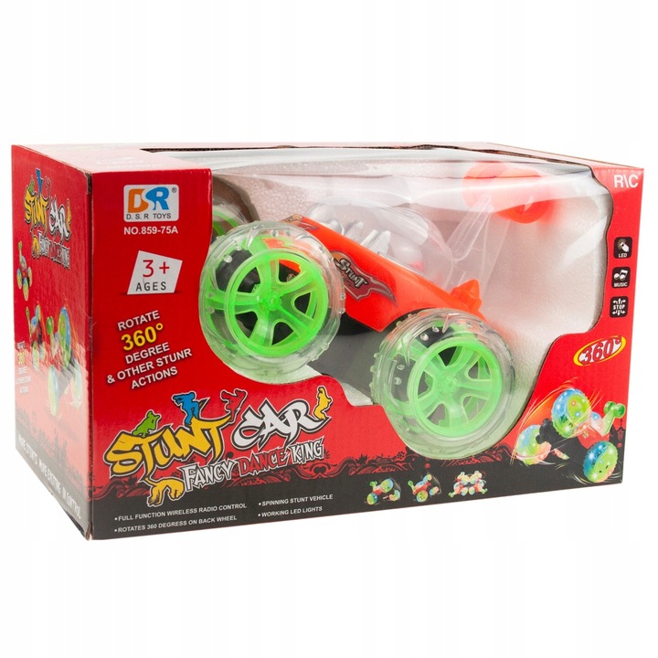 SAMOCHÓD TWISTER AUTO ZDALNIE STEROWANY AKROBATA KASKADER NA PILOT TUMBLER