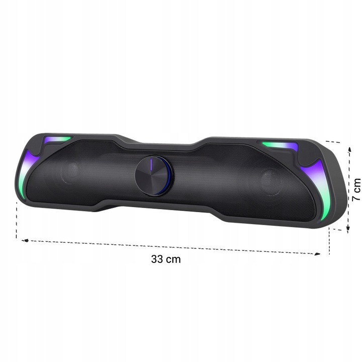 Głośniki Komputerowe do Laptopa SOUNDBAR USB LED