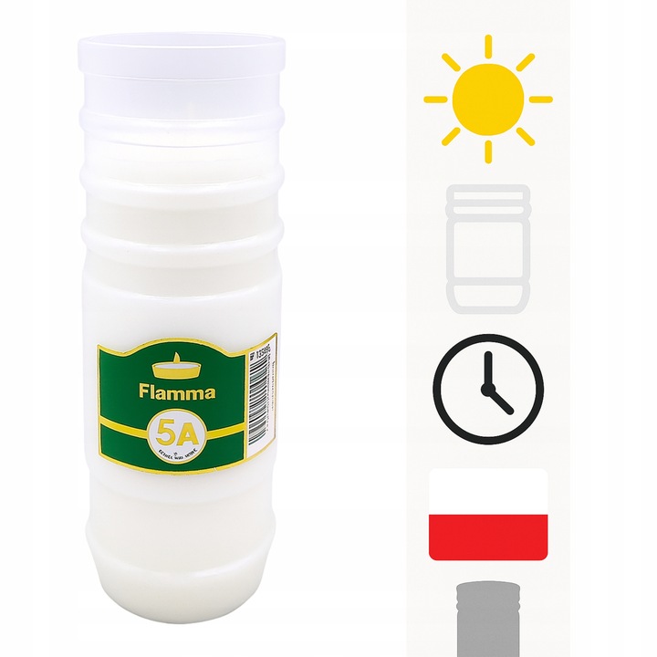 Wkłady do Zniczy Rewelacyjne na Upał Parafinowe 5dni x12 Długopalące do120h