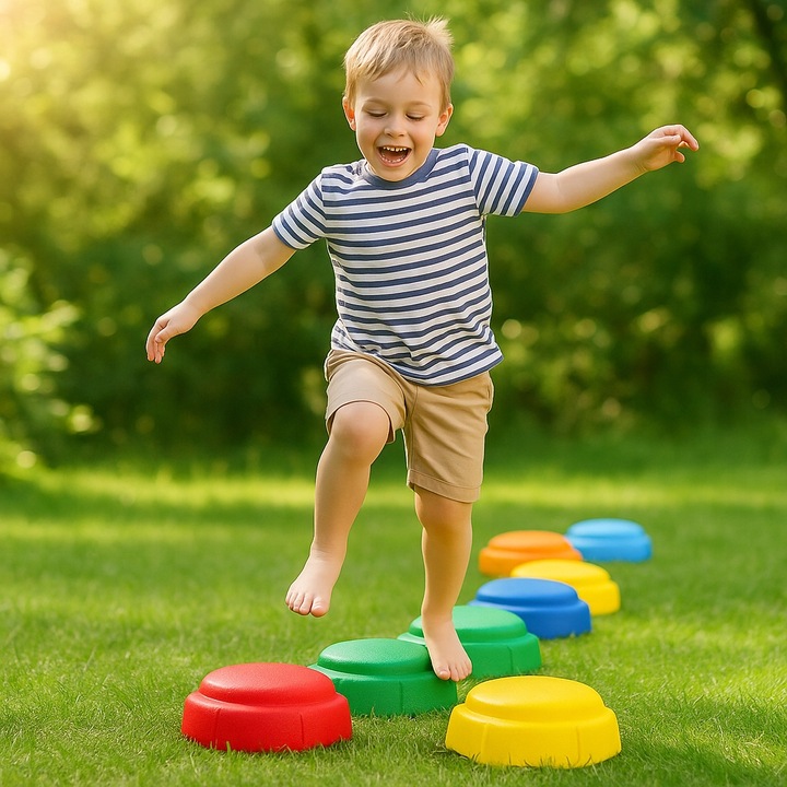 Ścieżka Sensoryczna Kamienie Balansujące Treningu Równowagi Rzeczne Ogrodu