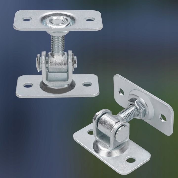ZESTAW 2X ZAWIAS DWUSTRONNY M12 REGULOWANY PŁYTKA PRZYKRĘCANY BRAM FURTEK