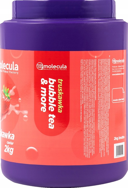 Kulki Bubble Tea Molekularny Kawior 2 KG TRUSKAWKA