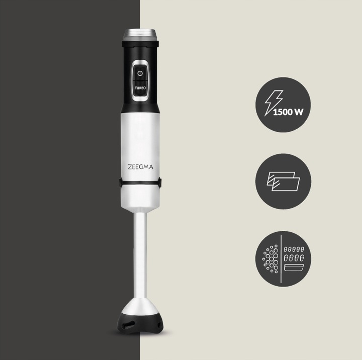 MOCNY WIELOFUNKCYJNY BLENDER MIKSER RĘCZNY 5w1 TYTANOWE OSTRZE temp do 140°