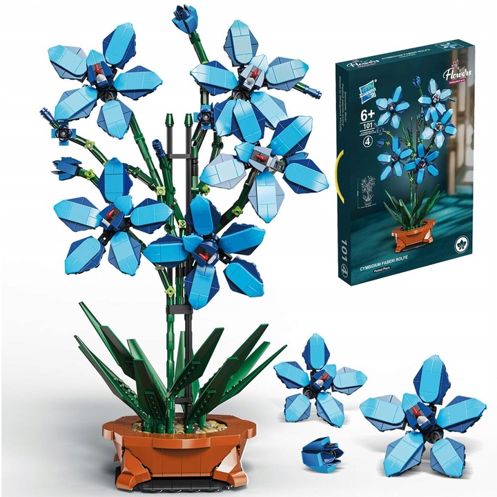 KLOCKI KWIATY BUKIET KONSTRUKCYJNE KREATYWNE PREZENT DLA NIEJ 1097ELEMENTÓW