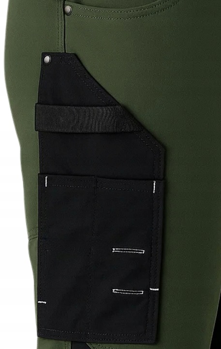 ELASTYCZNE Spodnie ROBOCZE Męskie BHP STRETCH MOCNE OCHRONNE SPANDEX KHAKI