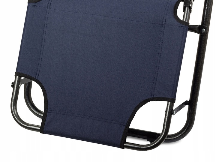 LEŻAK NA PLAŻE ROZKŁADANY Z PODUSZKĄ ZERO GRAVITY REGULOWANY DO OPALANIA