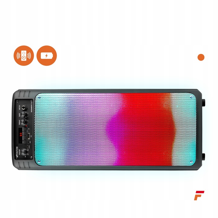 Boombox głośnik mobilny BT LED mikrofon Fenton