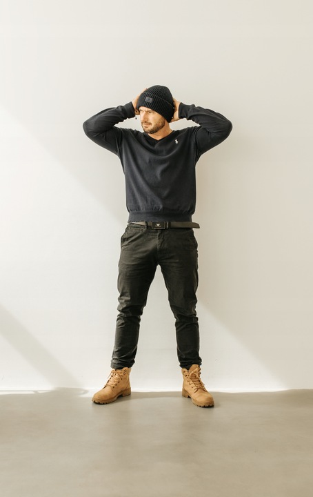 Betlewski zimowa Czapka męska wywijane brzegi gruby materiał dopasowana