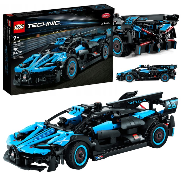 LEGO Technic Model Samochód Wyścigowy Auto Bugatti Bolide Agile Blue 42162