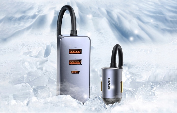 Ładowarka samochodowa Baseus Share Together 2x USB, 2x USB-C, 120W