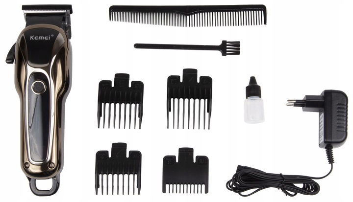 MASZYNKA DO GOLENIA STRZYŻENIA TRYMER DO WŁOSÓW BRODY BARBER KEMEI USB 10w1