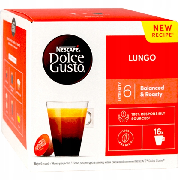 Kawa kapsułki NESCAFE DOLCE GUSTO LUNGO 16 sztuk + GRATIS videobook