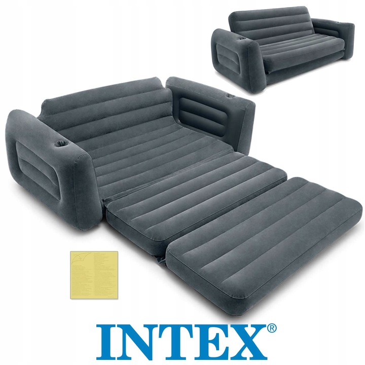 Intex DUUŻA sofa dmuchana 203x224x66 cm NEW 2025