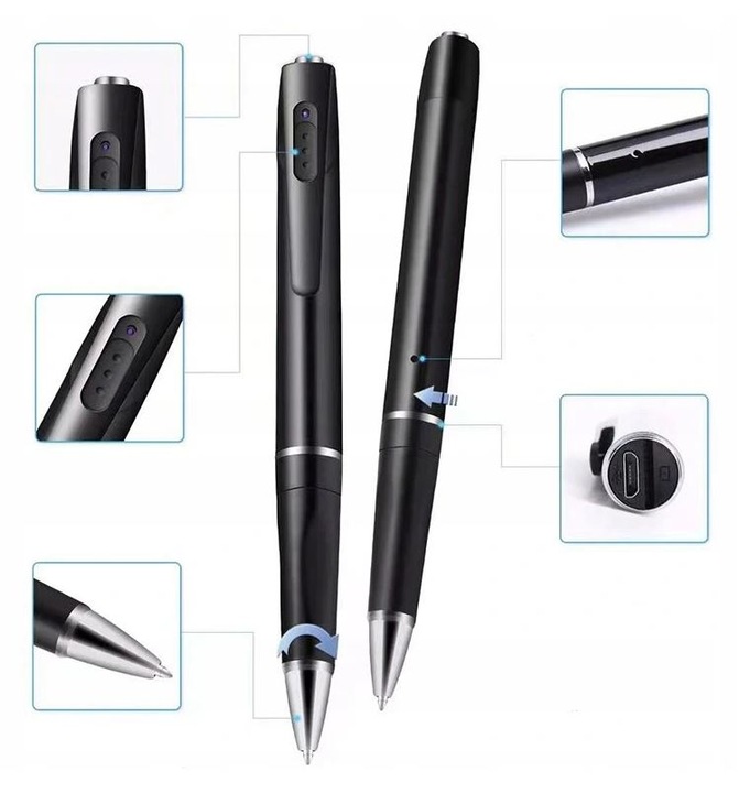 MINI KAMERA SZPIEGOWSKA UKRYTA FULLHD DŁUGOPIS