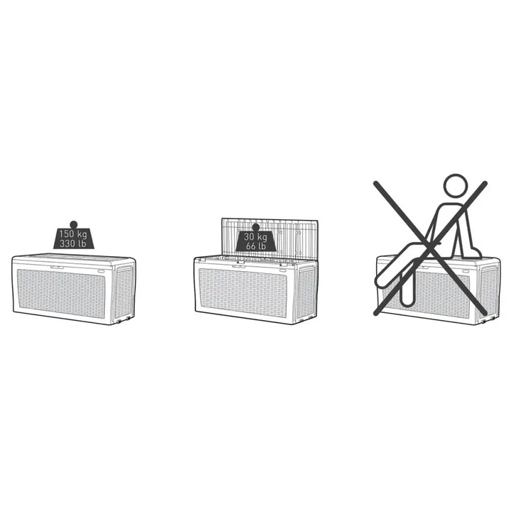 Skrzynia ogrodowa Keter Samoa 246963 270 l grafit