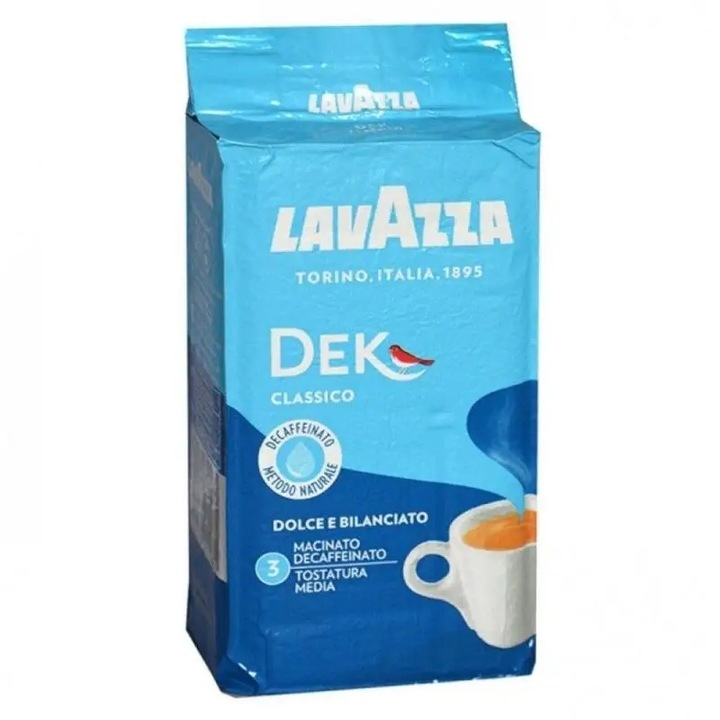 KAWA Lavazza mielona Bezkofeinowa DEK CLASSICO 250gr