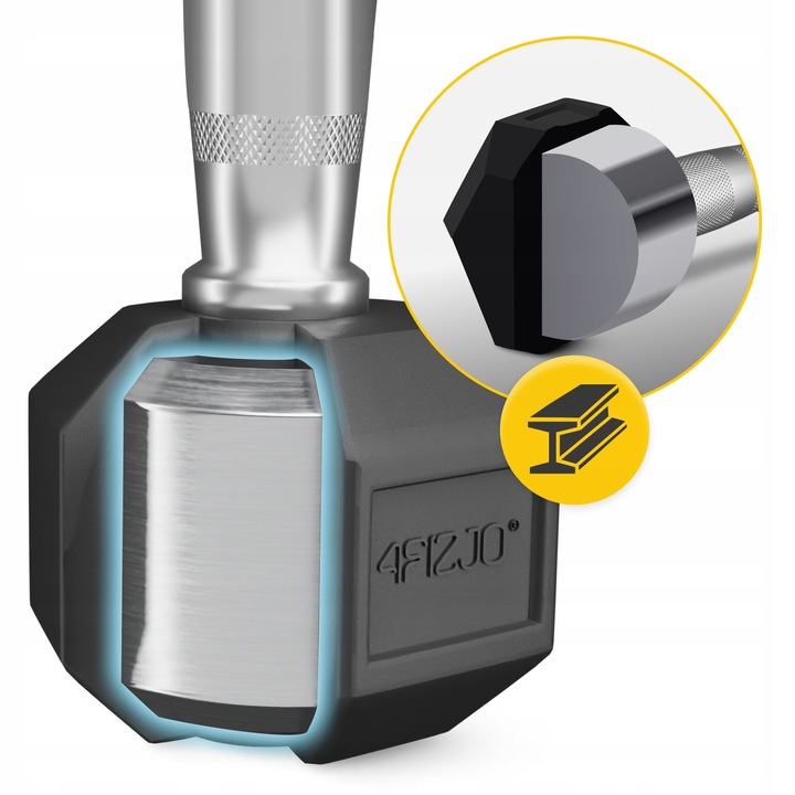 HANTLA HANTELEK ŻELIWNY GUMOWANY HANTEL HANTLE HEX SOLIDNY WYTRZYMAŁY 15 kg