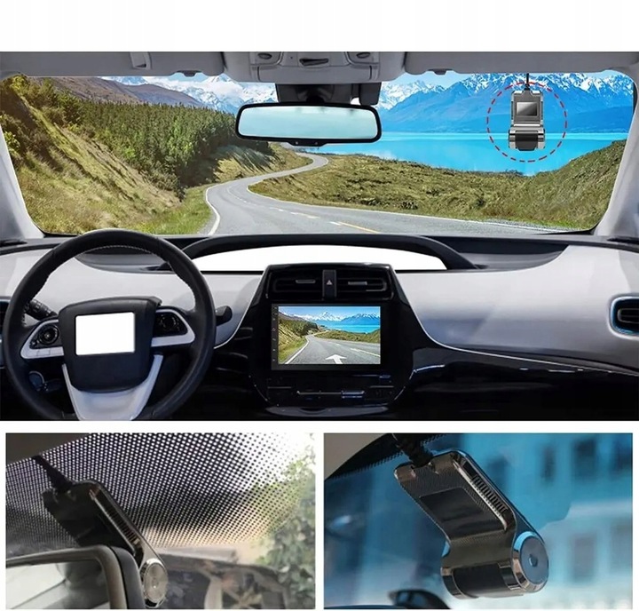 WIDEOREJESTRATOR KAMERA ANDROID FULL HD DVR ADAS + KARTA SD 64GB