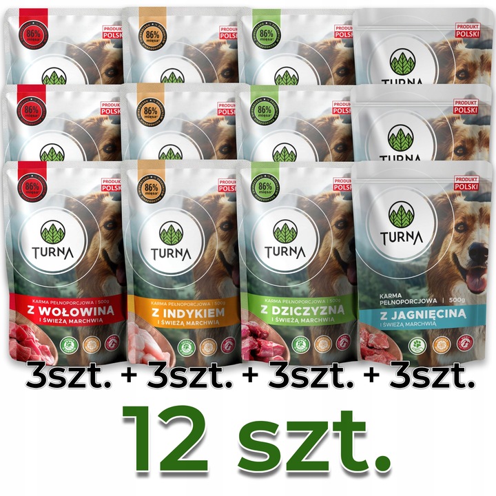 BRAWO - Saszetka Mokra karma Turna 6 kg - MIX -