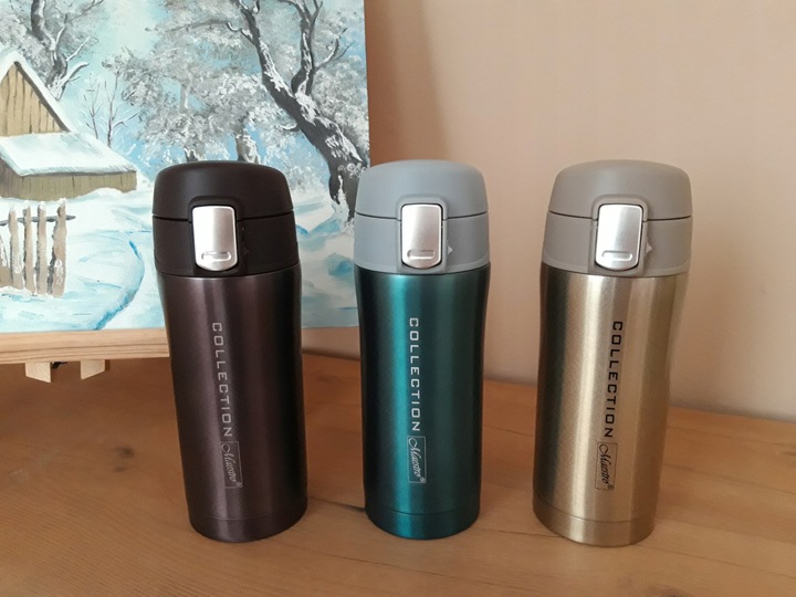 Brązowy KUBEK TERMICZNY TERMOS Stalowy Bidon 320ml Maestro Brown