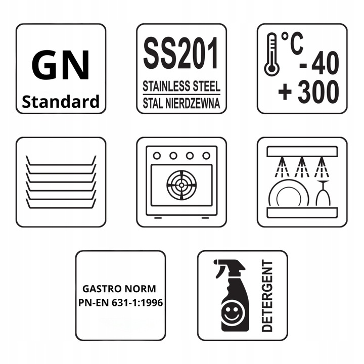 POJEMNIK GASTRONOMICZNY ZE STALI NIERDZEWNEJ GN 1/1 150MM 20,5L YATO