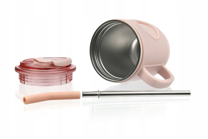 Kubek Termiczny ze Słomką Casno Booker 450 ml Różowy